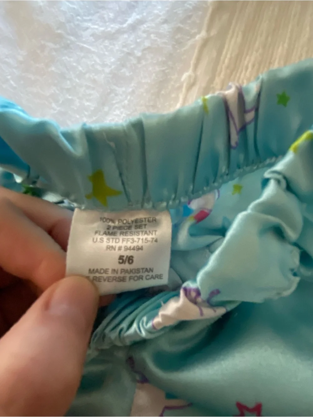 Girls' 6 Aqua Blue Kitty and Castle Silky Pajama Pants - 2-Pack